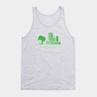 EcoMetropolis - Green Cityscape - Eco Friendly Tank Top